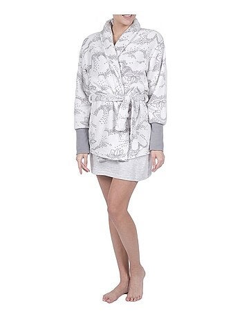Peignoir Polar Corto Mujer