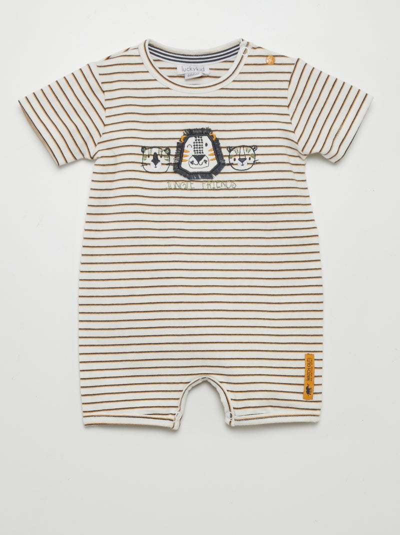 Pelele a rayas BEIGE - Kiabi