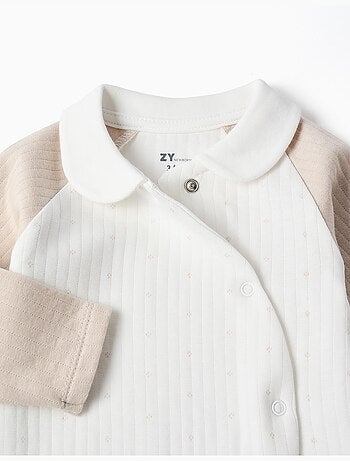 Pelele acanalado de algodón acolchado