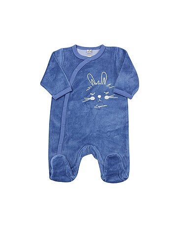 Pelele apertura delantera de terciopelo