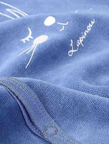 Pelele apertura delantera de terciopelo