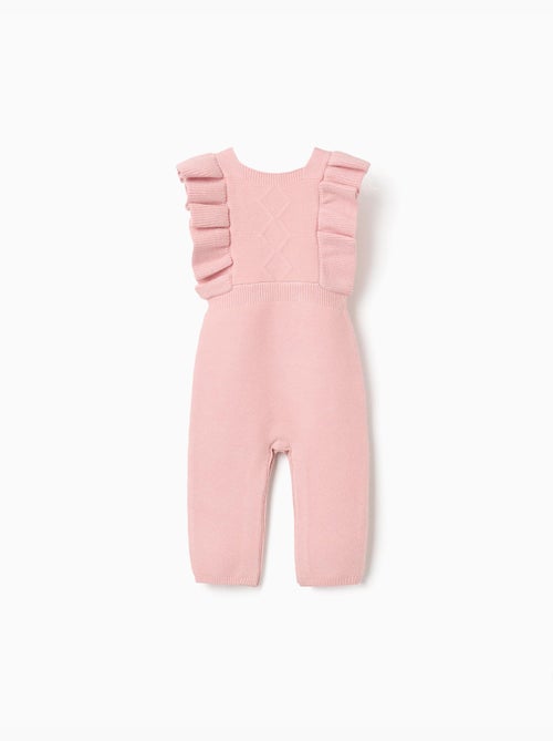 Pelele Cardado con Tirantes Rosa Claro - Kiabi