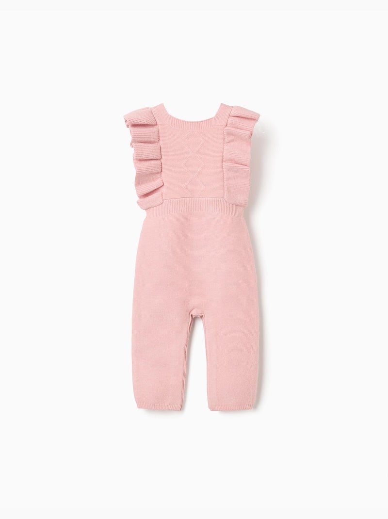 Pelele Cardado con Tirantes Rosa Claro Rosa claro - Kiabi