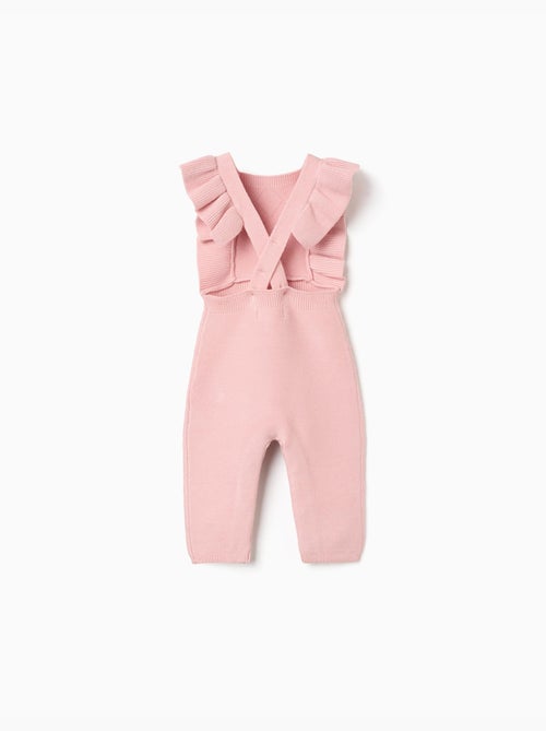 Pelele Cardado con Tirantes Rosa Claro - Kiabi