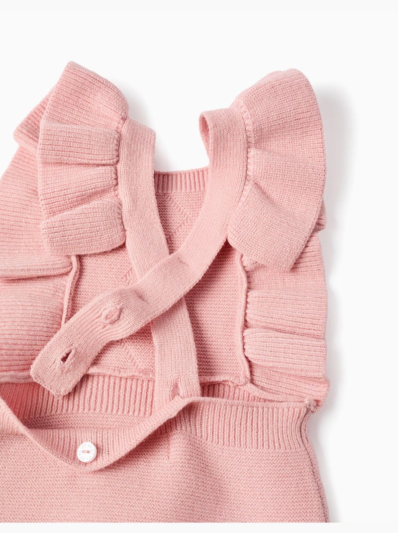 Pelele Cardado con Tirantes Rosa Claro Rosa claro - Kiabi