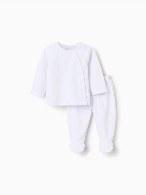 Pelele Cardado Confortable Blanco - Kiabi