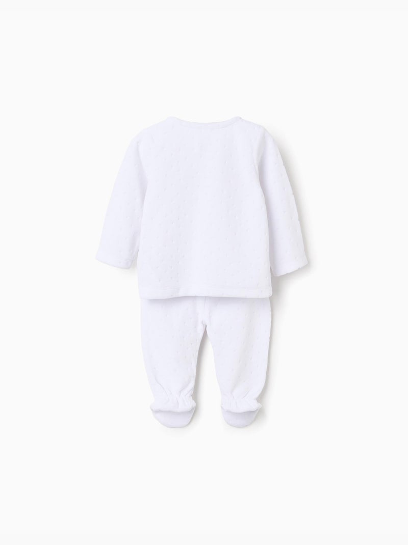 Pelele Cardado Confortable Blanco Blanco - Kiabi