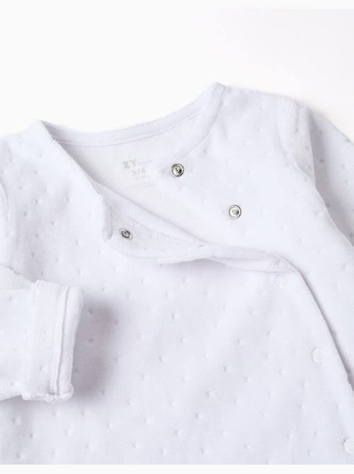 Pelele Cardado Confortable Blanco - Kiabi