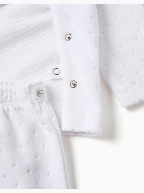 Pelele Cardado Confortable Blanco - Kiabi