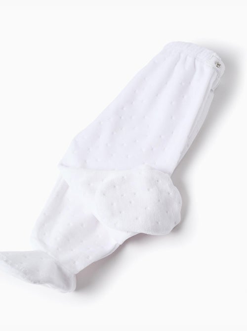 Pelele Cardado Confortable Blanco - Kiabi