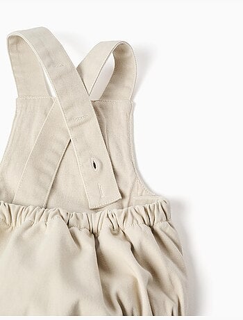 Pelele cómodo de algodón, beige