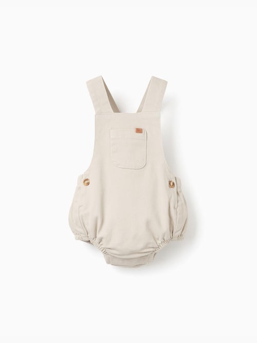 Pelele cómodo de algodón, beige - Kiabi