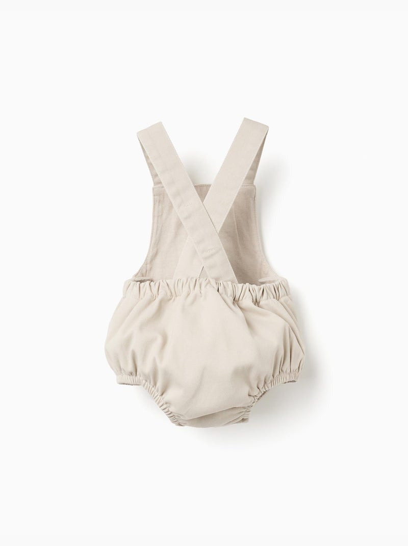 Pelele cómodo de algodón, beige Beige claro - Kiabi