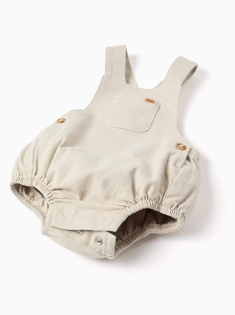 Pelele cómodo de algodón, beige Beige claro - Kiabi