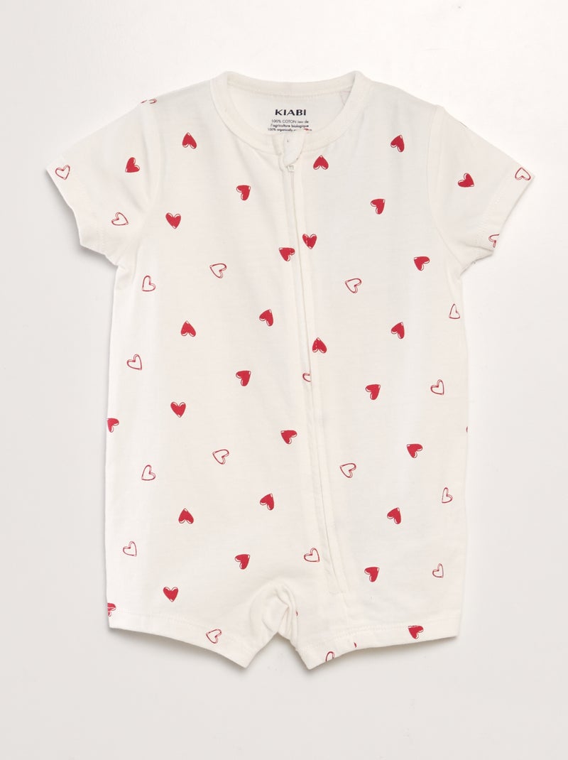 Pelele con estampado BLANCO - Kiabi