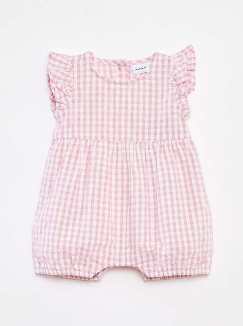 Pelele con estampado vichy 'Name It' - Kiabi