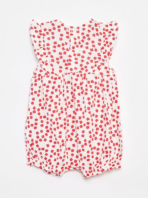 Pelele con volantes y bolsillos - Kiabi