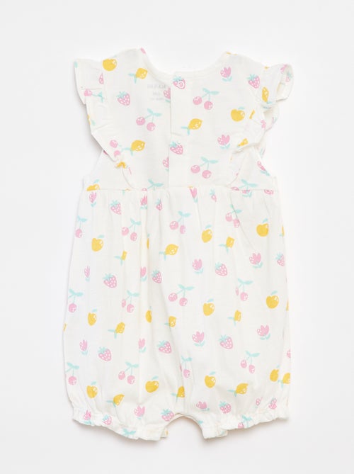 Pelele con volantes y bolsillos - Kiabi