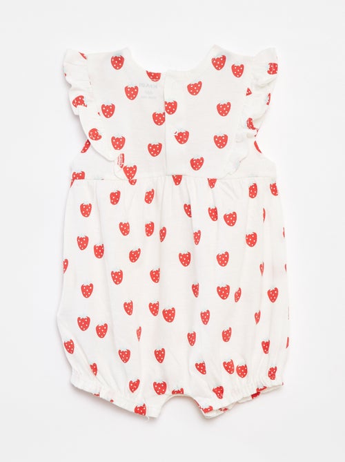 Pelele con volantes y bolsillos - Kiabi