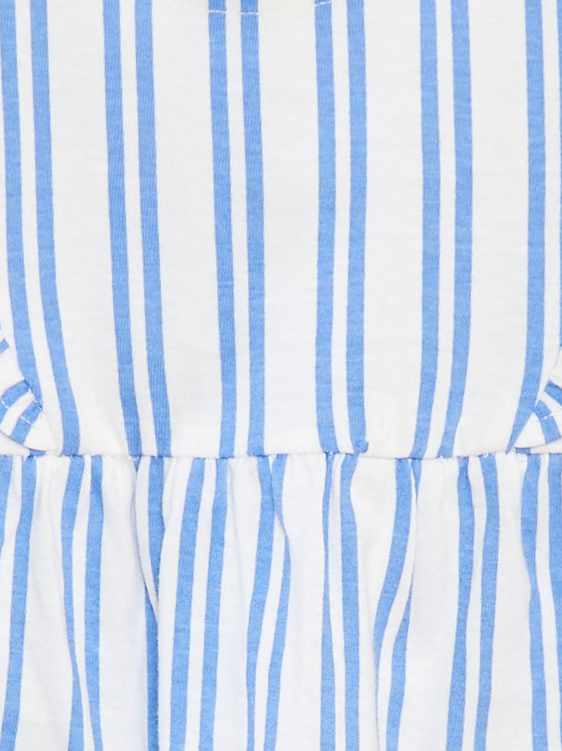 Pelele con volantes y bolsillos Blanco - Kiabi