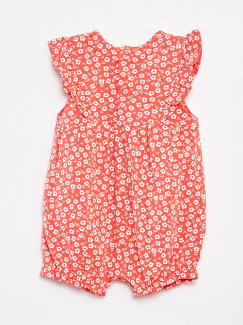 Pelele con volantes y bolsillos - Kiabi