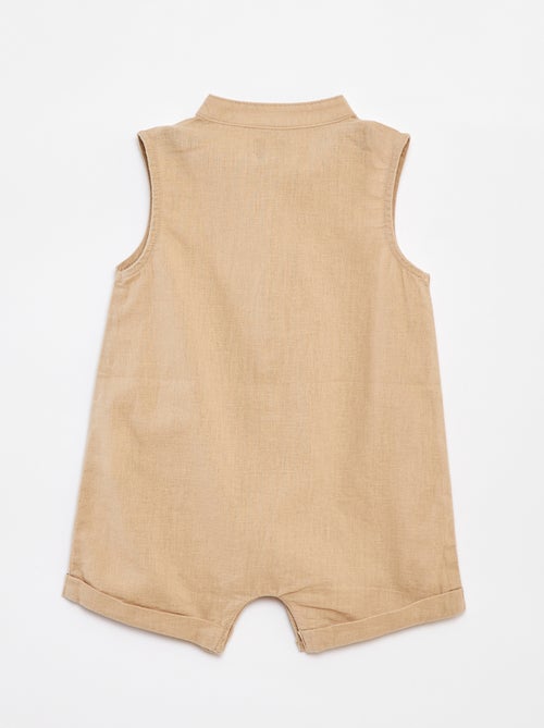 Pelele corto con cuello mao - Kiabi