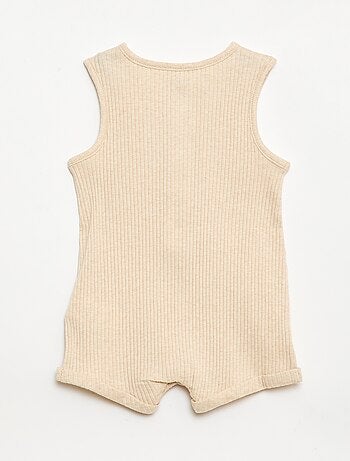 Pelele corto de punto acanalado