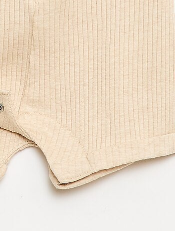 Pelele corto de punto acanalado