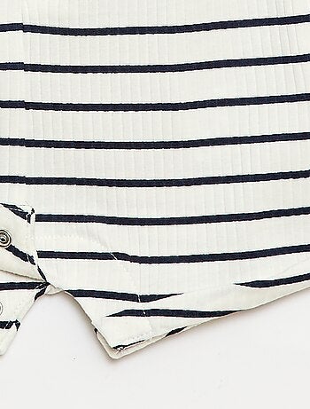 Pelele corto de punto acanalado