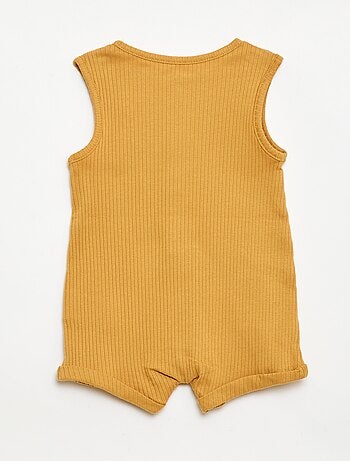 Pelele corto de punto acanalado