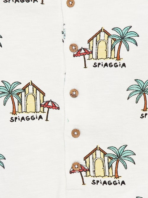 Pelele corto de tejido de chándal con motivos - Kiabi