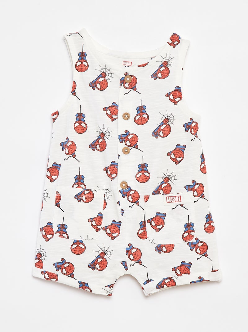 Pelele corto estampado 'Spiderman' BLANCO - Kiabi