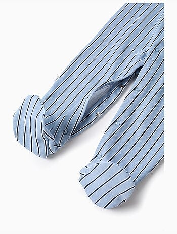 Pelele de algodón a rayas