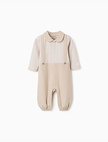 Pelele de algodón acanalado