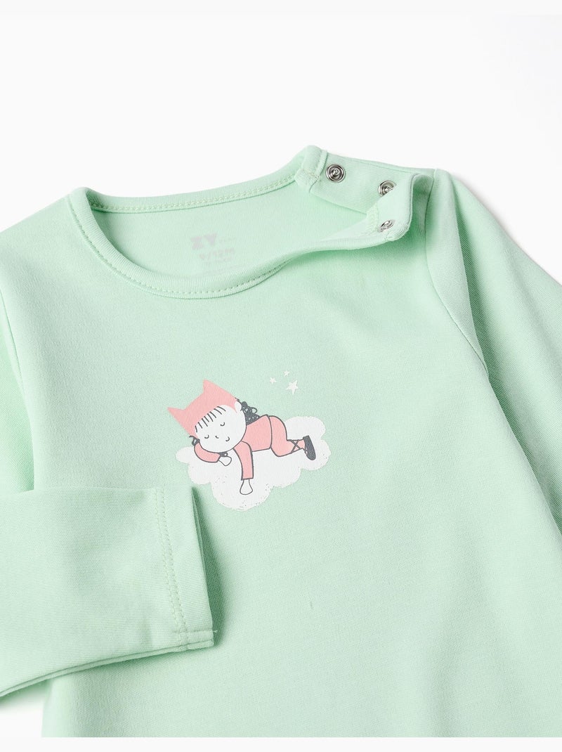 Pelele de algodón con estampado Verde claro - Kiabi