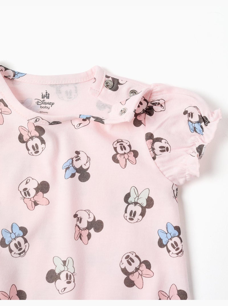 Pelele de algodón con motivo de Minnie Rosa claro - Kiabi