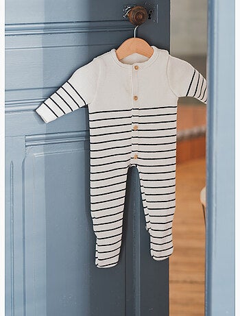 Pelele de bebé con pies - colección «petits marins»