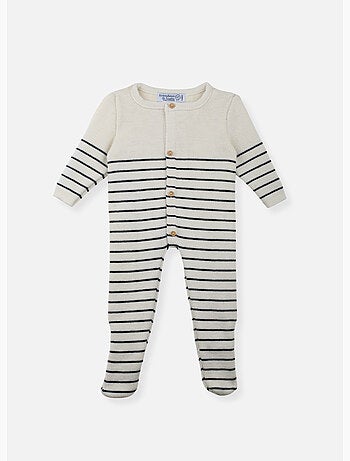 Pelele de bebé con pies - colección «petits marins»