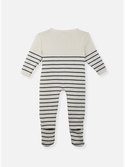 Pelele de bebé con pies - colección «petits marins» - Kiabi Pelele de bebé con pies - colección «petits marins» - Kiabi