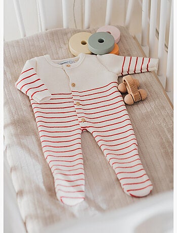 Pelele de bebé con pies - colección «petits marins»