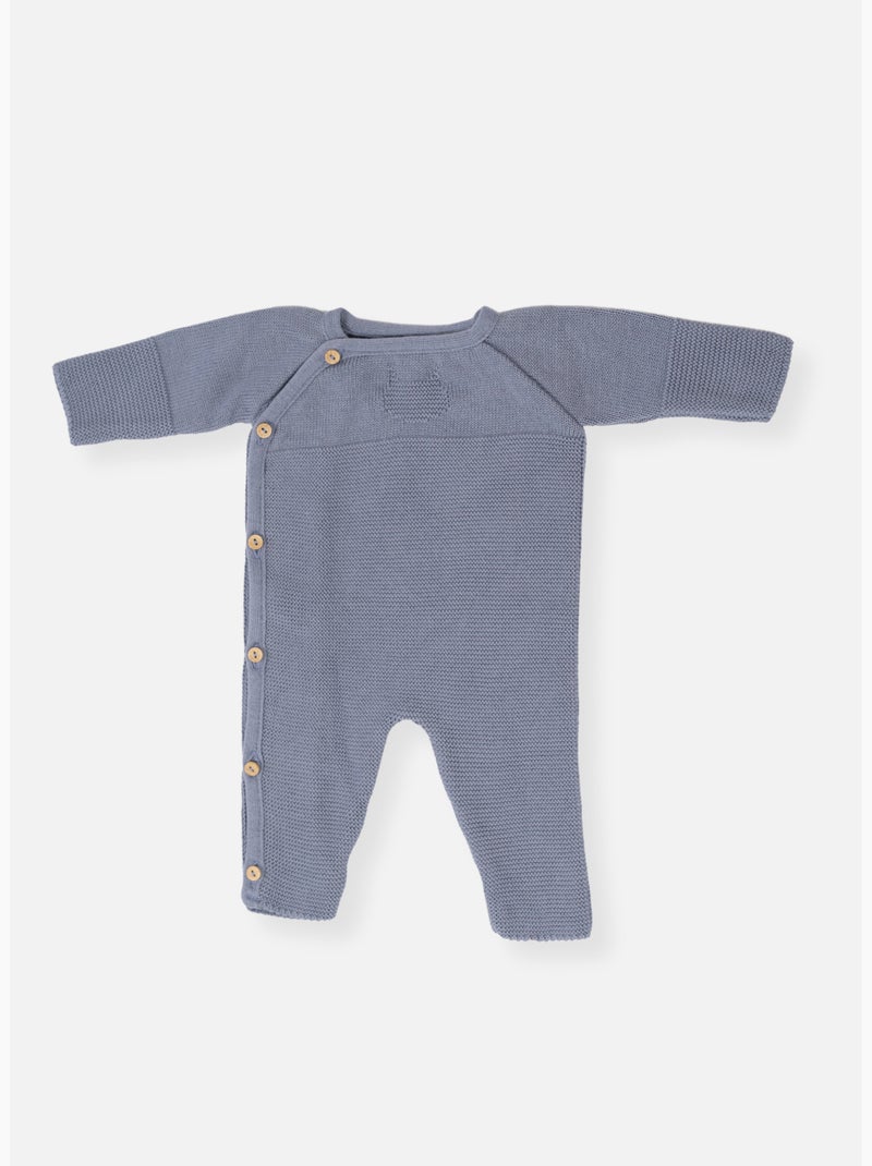 Pelele de bebé en algodón - colección «petits chats» Azul - Kiabi