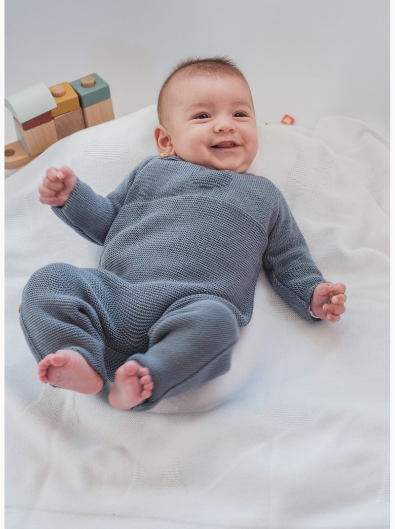 Pelele de bebé en algodón - colección «petits chats» Azul - Kiabi
