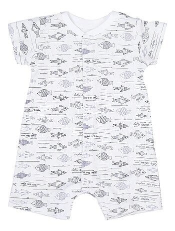 Pelele de bebé en algodón orgánico ocean - Kitikate