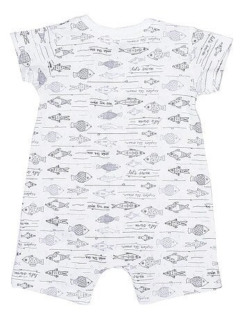 Pelele de bebé en algodón orgánico ocean | Kitikate