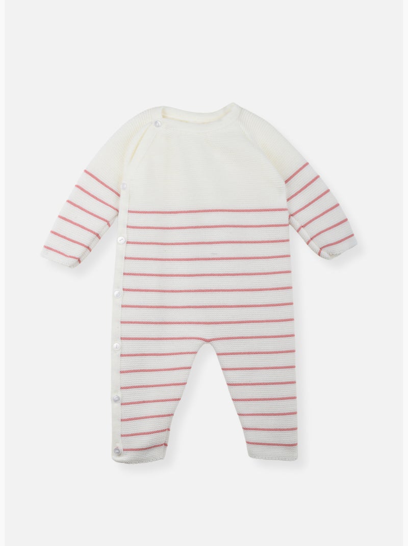 Pelele de bebé marinero Blanco Rosa claro - Kiabi