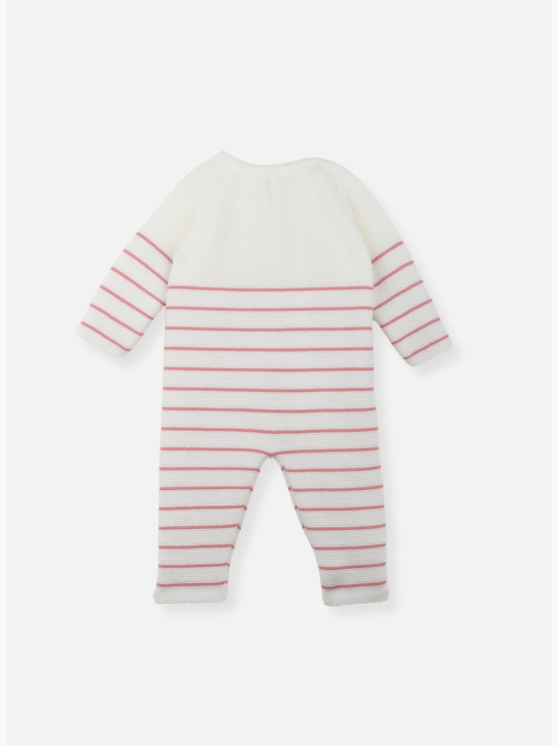 Pelele de bebé marinero Blanco Rosa claro - Kiabi