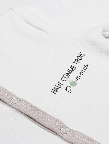 Pelele de felpa Haut comme trois pommes