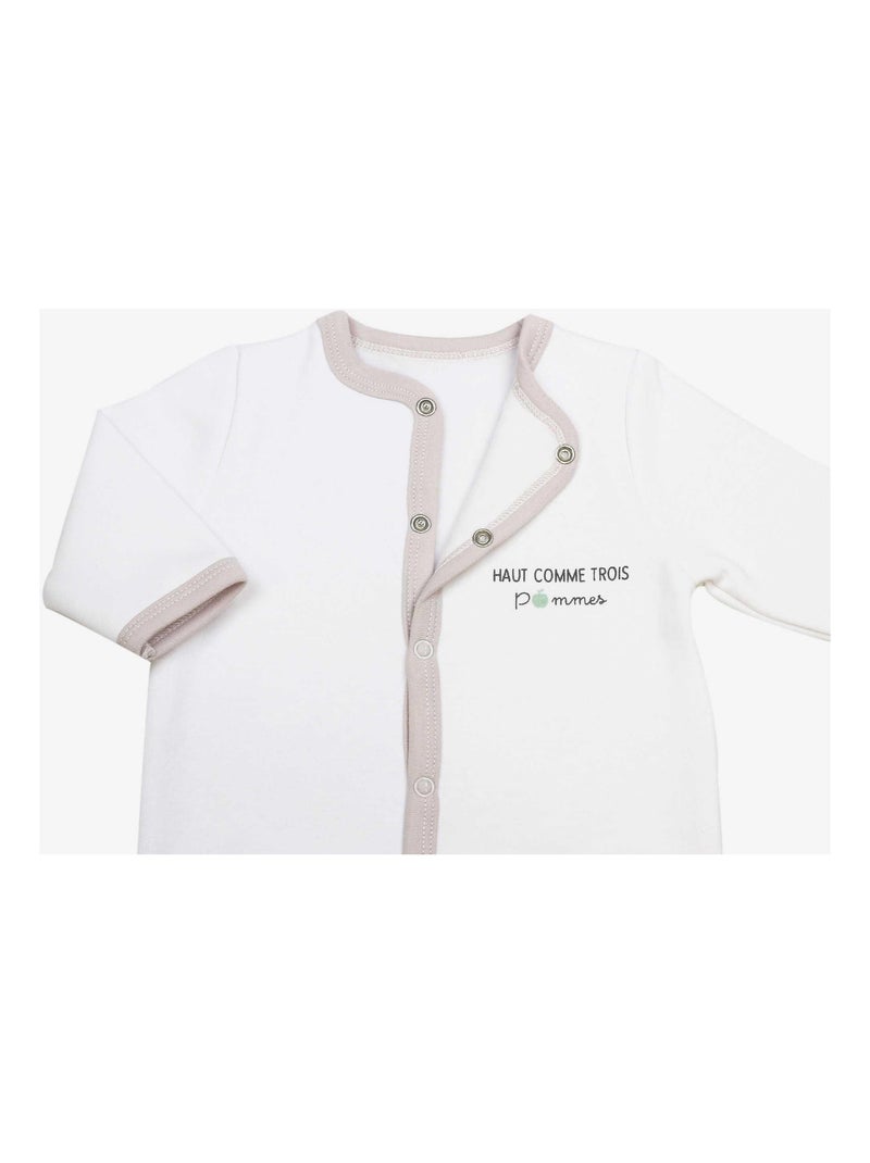 Pelele de felpa Haut comme trois pommes Blanco - Kiabi