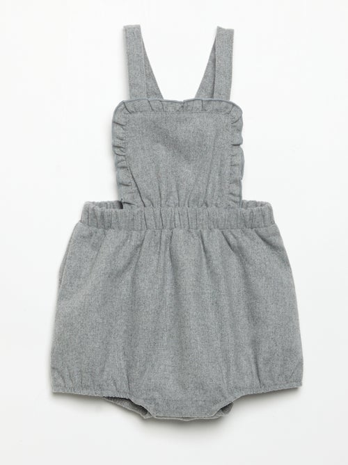 Pelele de franela con tirantes - Kiabi