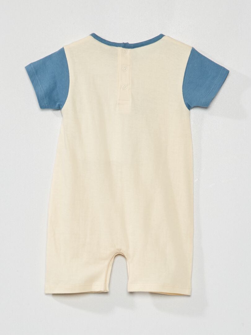 Pelele de manga corta 'DC Cosmics Originals' beige/azul - Kiabi